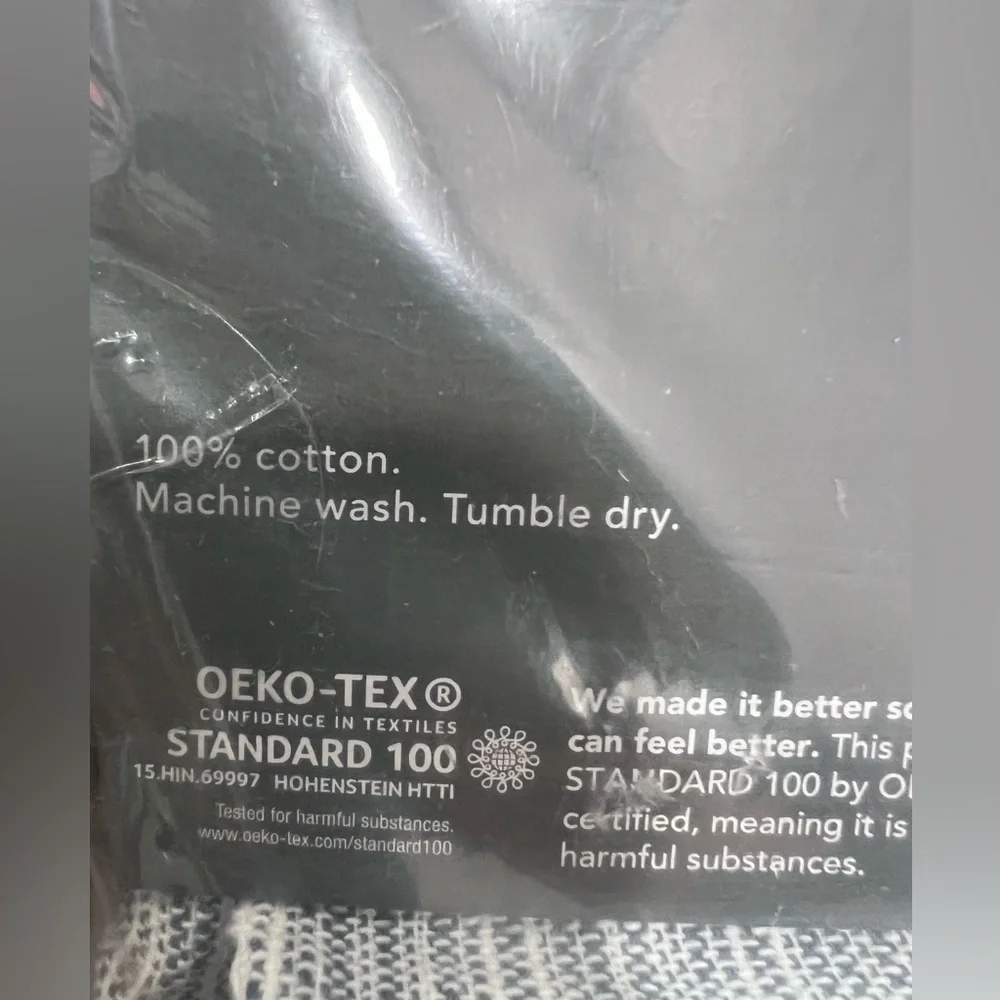 COPY - Threshold 100%Cotton Blue And White Shower Curtain